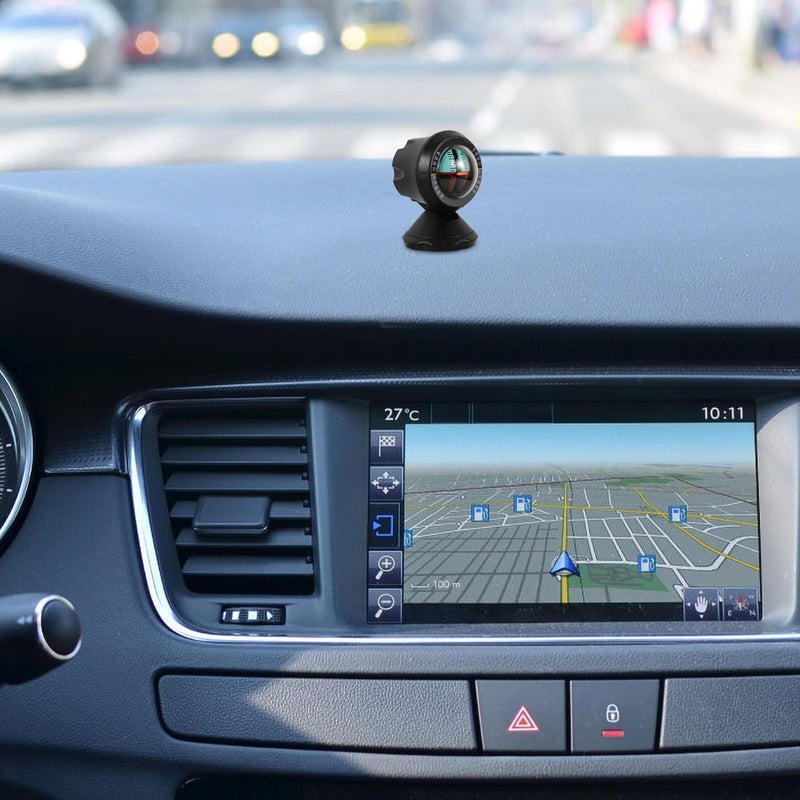 عجلة البوصلة بلوحة القيادة للسيارة مع كؤوس شفط مزدوجة للملاحة في السيارة والقارب والتخييم في الهواء الطلق - Image 4