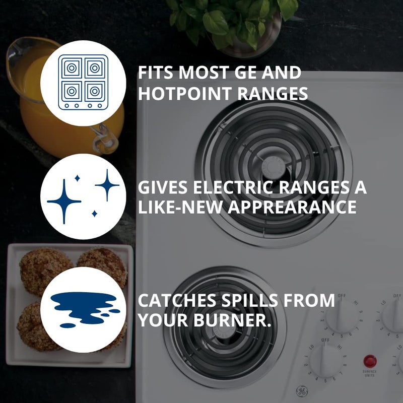 GE GE GE68C OEM 6" and 8" Drip Pan Kit (Chrome) Appliances Electric Range or Stoves Kitchen  - Image 4