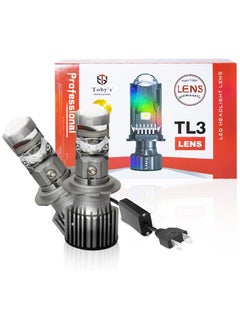 Toby's Toby's New TL3-H7 LED Mini Projector Dual Lens Headlight Bulb, Adjustable Beam (High & Low) with Cooling Temperature 6500K White Light  - Image 2