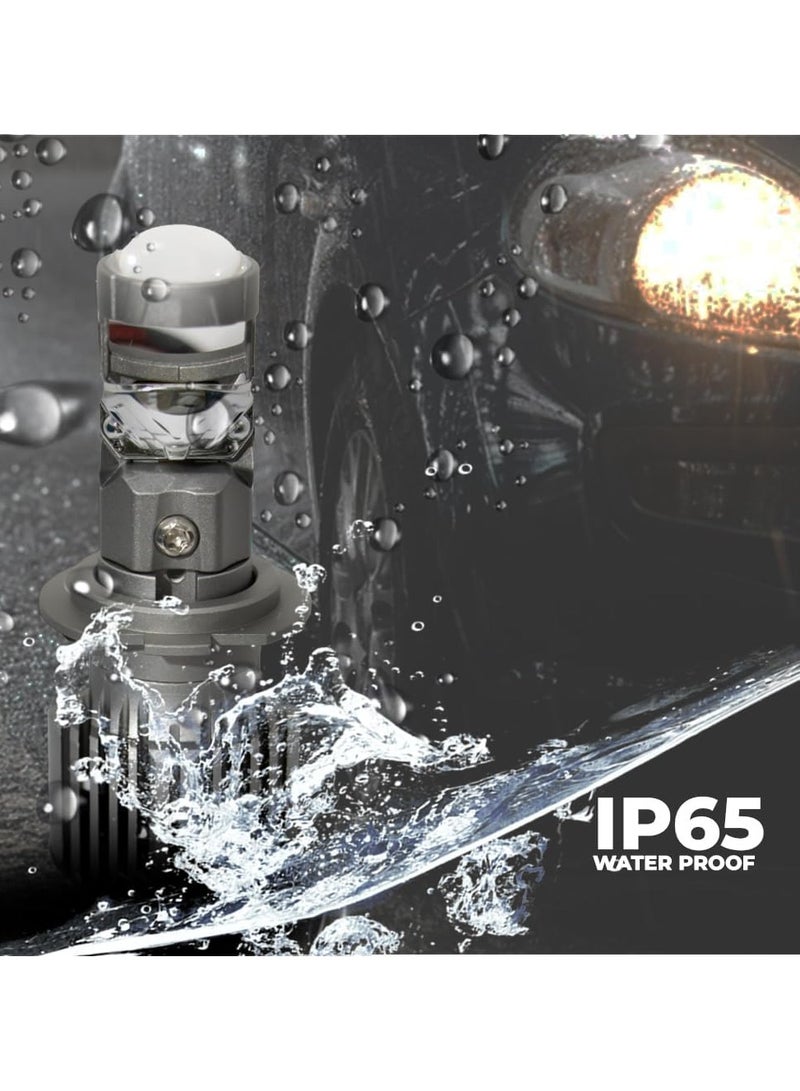 Toby's Toby's New TL3-H7 LED Mini Projector Dual Lens Headlight Bulb, Adjustable Beam (High & Low) with Cooling Temperature 6500K White Light  - Image 5