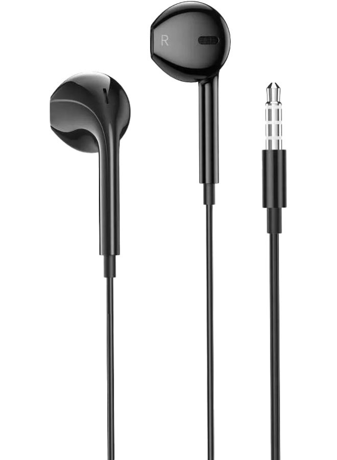 GREEN LION Stereo Earphones 3.5mm with Built-In Mic - Black - Image 4