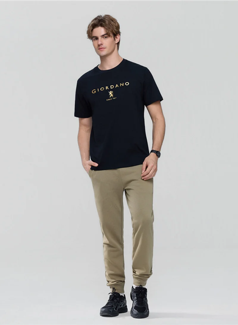GIORDANO  Men’s Slim Taper French Terry Jogger with Elastic Waist for Men | Best Price UAE