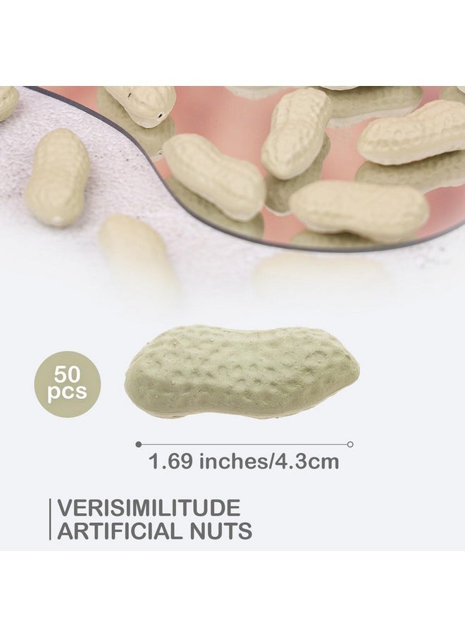 Gresorth Gresorth 50pcs Artificial Lifelike Peanut Decoration Simulation Fake Groundnut Realistic Lifelike Food Model for Home Photography Props  - Image 3