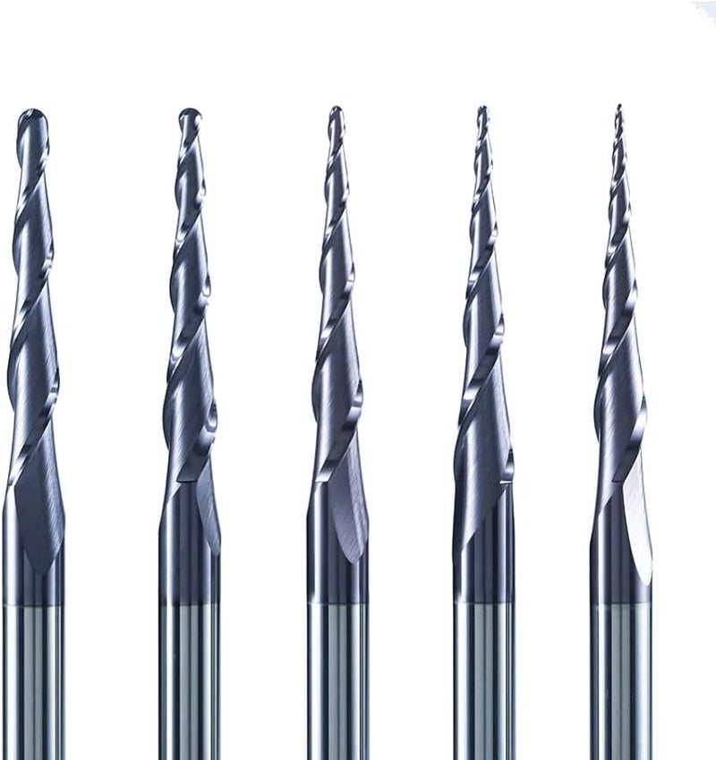 R1 0x15xD4x50 Tapered Ball Nose End Mill 2 Flute Carbide CNC Router Bit For Wood Engraving - Image 4