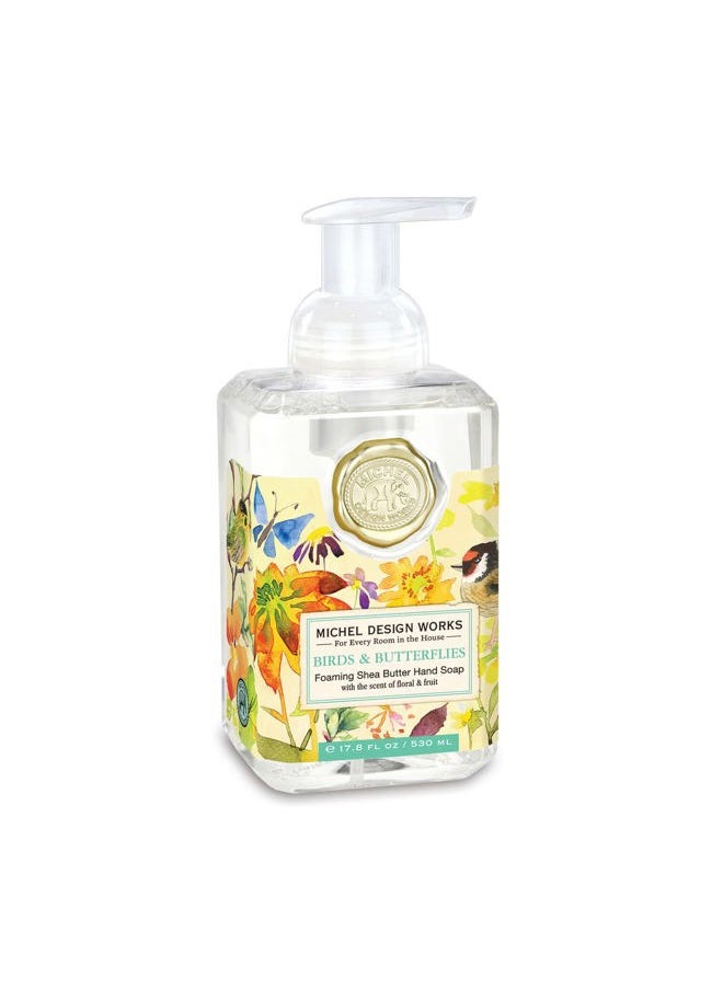 Michel Design Works Foaming Hand Soap, Birds & Butterflies  - Image 1