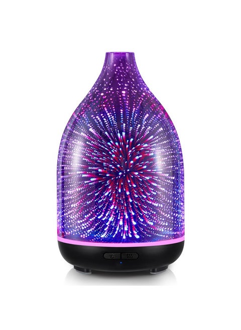 Oil Diffuser 150Ml Handmade Glass Diffuser 3D Glass Essential Oil Diffuser Ultrasonic Aromatherapy Diffuser Cool Mist Humidifier With Timers Waterless Auto Shutoff