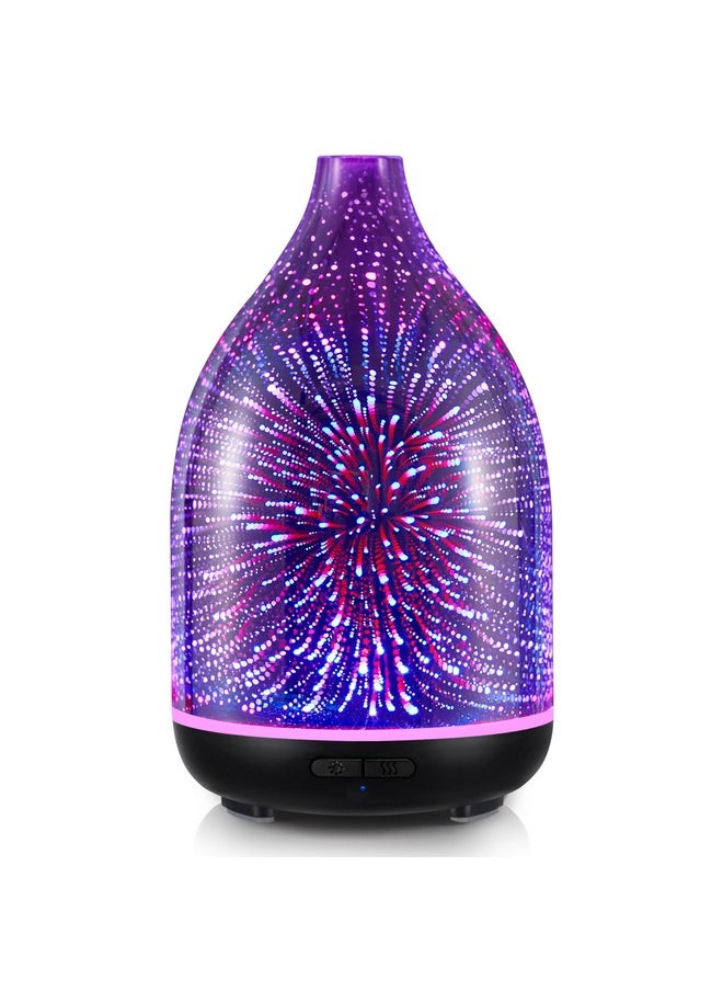 InnoGear Oil Diffuser 150Ml Handmade Glass Diffuser 3D Glass Essential Oil Diffuser Ultrasonic Aromatherapy Diffuser Cool Mist Humidifier With Timers Waterless Auto Shutoff  - Image 1