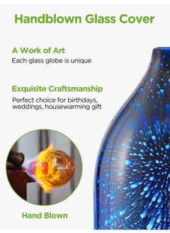 InnoGear Oil Diffuser 150Ml Handmade Glass Diffuser 3D Glass Essential Oil Diffuser Ultrasonic Aromatherapy Diffuser Cool Mist Humidifier With Timers Waterless Auto Shutoff  - Image 5