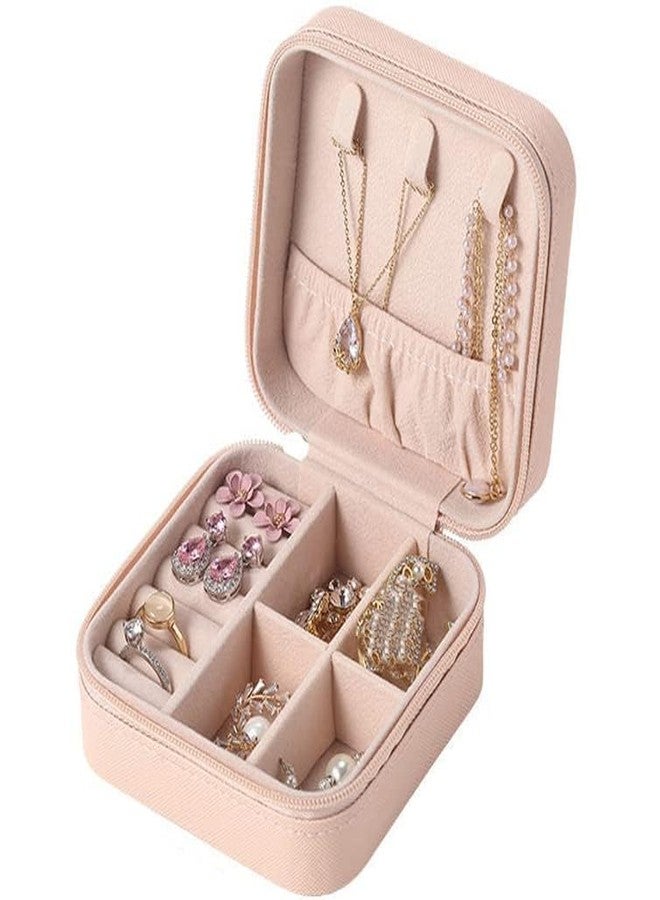 Brelixa Jewellery Organiser Box PU Leather Zipper Portable Storage Case with Dividers Compact Travel Jewellery Box for Rings, Earrings, Necklaces & Accessories - Image 1