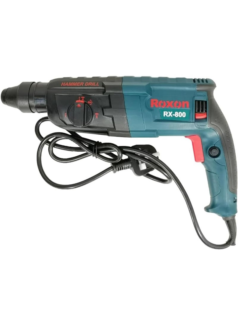 روكسون دريل هيلتي مثقاب مطرقي ROXON RX-800 – قوة 800 واط، سرعة 1300 دورة/د، بنظام SDS Plus - Image 2