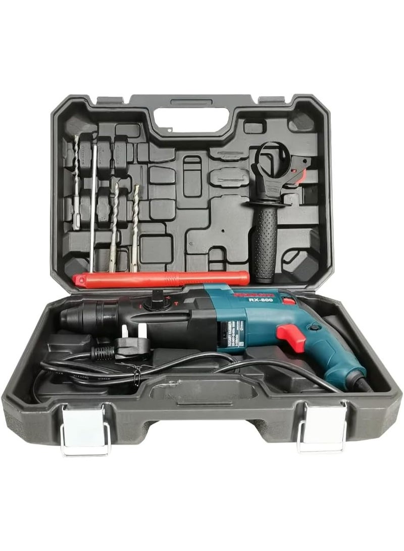 روكسون دريل هيلتي مثقاب مطرقي ROXON RX-800 – قوة 800 واط، سرعة 1300 دورة/د، بنظام SDS Plus - Image 4