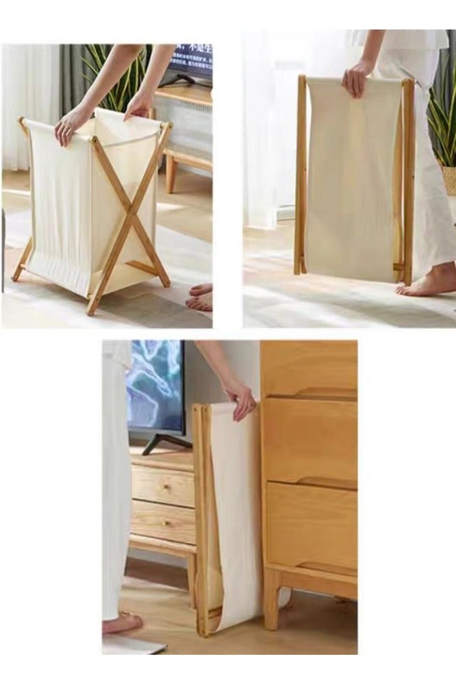 سلة غسيل محمولة سلة غسيل قابلة للطي سلة الغسيل  سلة ملابس سلة ملابس سلة غسيل ملابس سلة غسيل للحمام وغرفة النوم 56.5×50×34 سم - Image 4