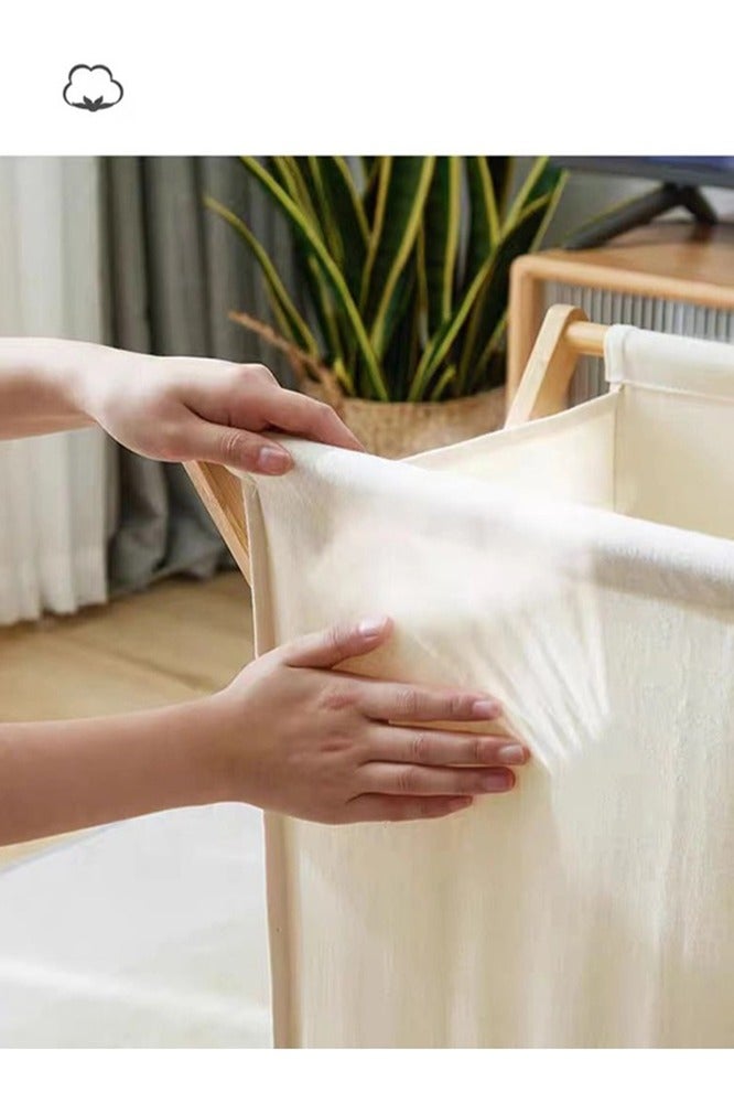 سلة غسيل محمولة سلة غسيل قابلة للطي سلة الغسيل  سلة ملابس سلة ملابس سلة غسيل ملابس سلة غسيل للحمام وغرفة النوم 56.5×50×34 سم - Image 5