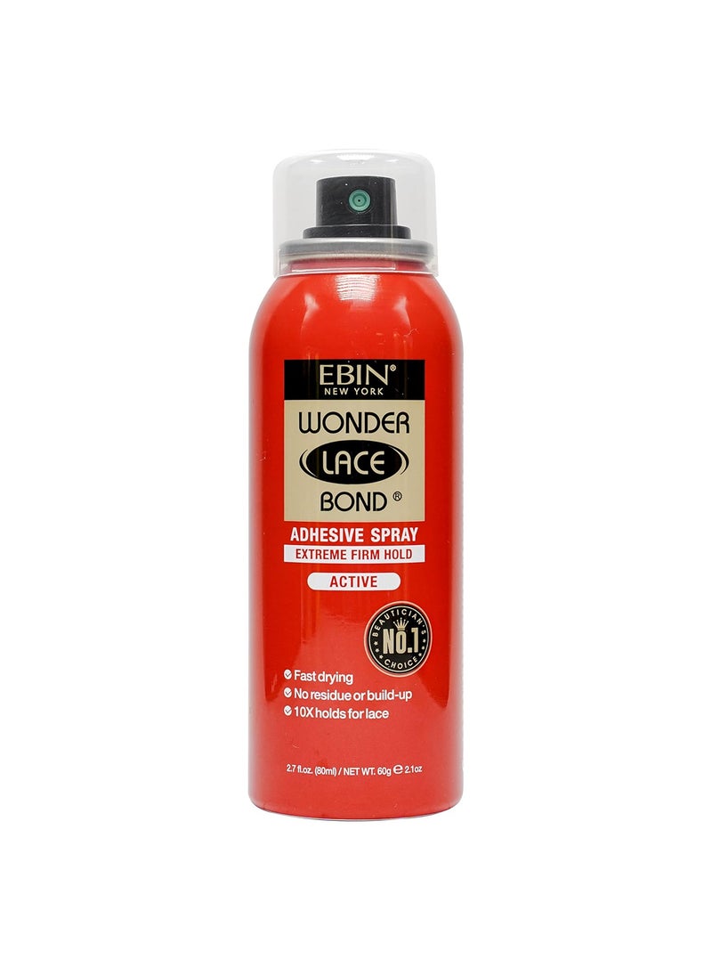 EBIN NEW YORK EBIN NEW YORK Wonder Lace Bond Adhesive Spray - Extreme Firm Hold 2.7oz/ 80ml| Active Use, Fast Drying, No Residue, No Build-up, All-day Powerful Hold, Easy Daily Wig Install 