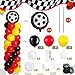 Lunmon 159 Pcs Race Car Birthday Party Decorations Includes 129 Traffic Lights Balloon Stand Set 2 Inflatable Wheel Tire 8 Traffic Cones Racing 16 Waving Flags 1 Grid String Flags 1 Racetrack - Image 4