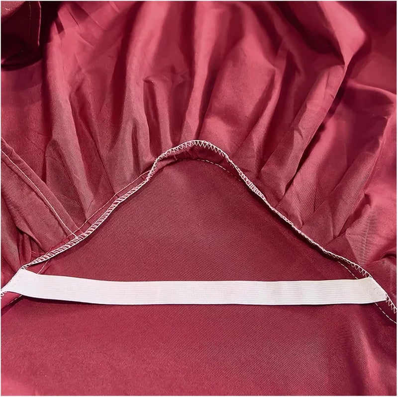 Bed Skirt Non-Slip Mattress Cover Bedsheet Bedspread Solid Color Ruffled Bedroom(Blue,1PC 120cmx200cm) - Image 3