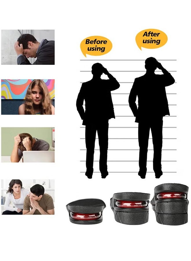 اتش واي النعال زيادة الطول للرجال والنساء ، 3 طبقة 2.36 '' وسادة الهواء رفع الأحذية وسادة الأحذية كيت إدراج كعب وسادة الهواء (2.36 "/ 6cm) - Image 4