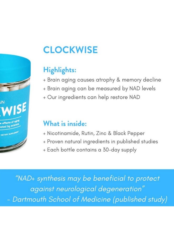 TruBrain Clockwise | Nicotinamide | NAD Booster | Increases Energy & Promotes Anti Aging | Cell Immunity - Image 3