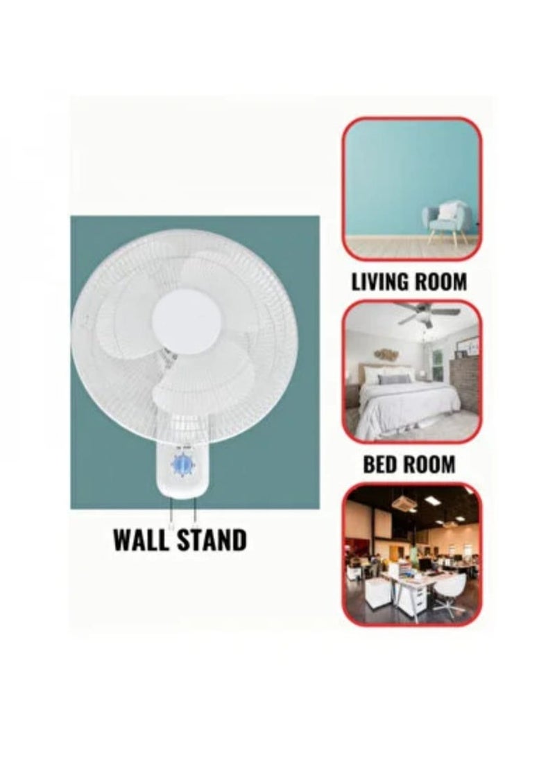 مروحة حائط متطورة بقطر 43 سم وارتفاع 58 سم مزودة بـ 3 سرعات قابلة للتعديل وتصميم عصري موفر للمساحة مثالية للمنازل والمكاتب لضمان توزيع هواء مثالي وهادئ تماماً - Image 4