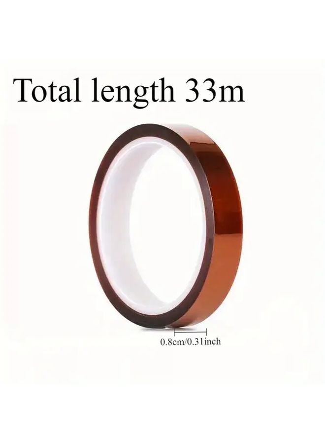 High Temperature Resistant Adhesive Tape Polyimide 33m Long Ideal For Lithium Battery Insulation 1 Roll - Image 4
