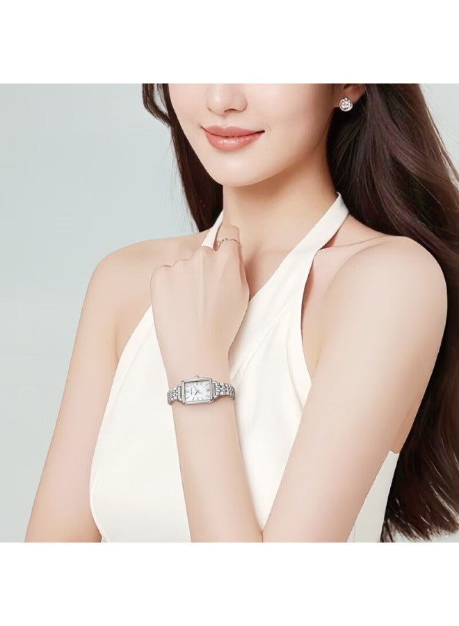 Golgen Women's Watch, Elegant Small Square Watch, Little Swan Women's Square Quartz Watch, Birthday Gift For Girlfriend, 19035 - Image 2