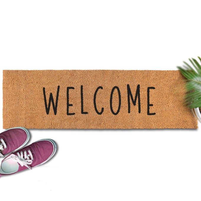 WELCOME FRONT DOOR MAT 50X15 INCH OVERSIZED EXTRA LARGE WELCOME MAT FOR DOUBLE DOOR LONG DOOR MAT