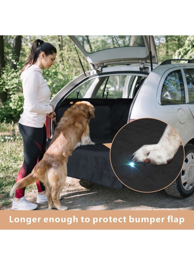 F-color Cargo Liner for SUV, Water Resistant Pet Cargo Cover Dog Seat Cover Mat for SUVs Sedans Vans with Bumper Flap Protector, Non-Slip, Large Size Universal Fit, Black - Image 5