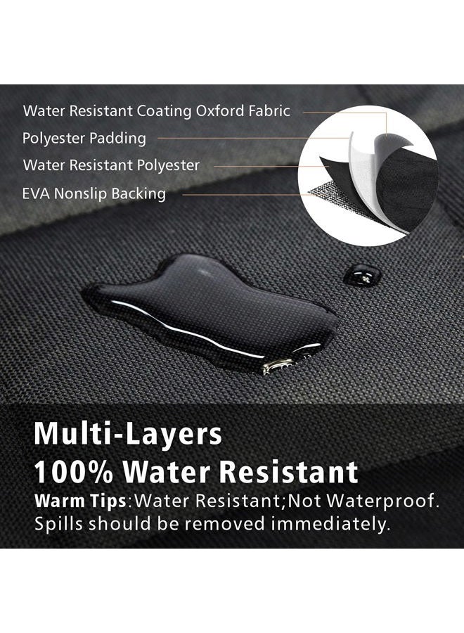 F-color Cargo Liner for SUV, Water Resistant Pet Cargo Cover Dog Seat Cover Mat for SUVs Sedans Vans with Bumper Flap Protector, Non-Slip, Large Size Universal Fit, Black - Image 4