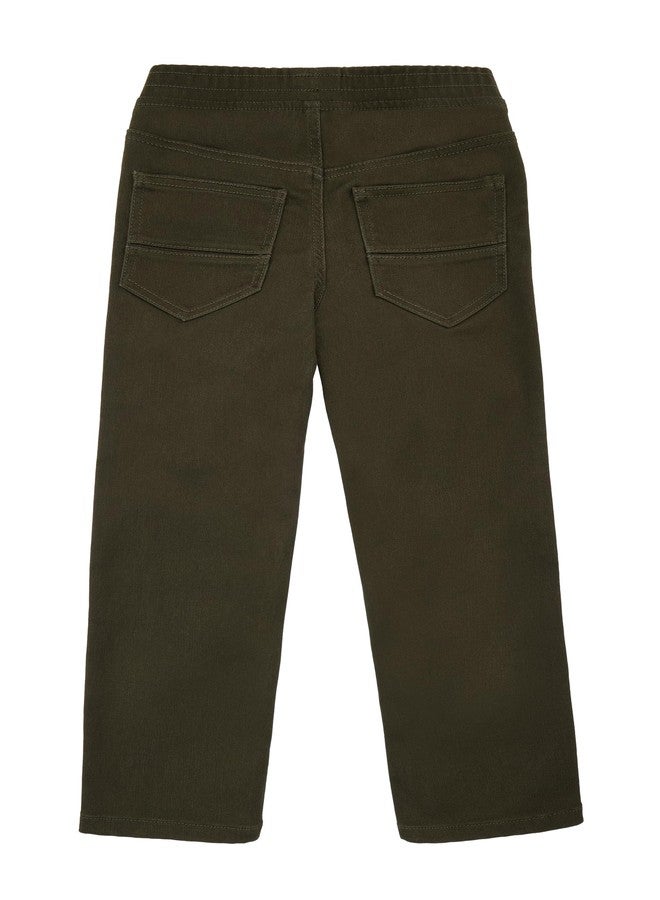 X RAY Toddlers Stretchy Colored Denim Jeans (2T - 4T), Casual Pants Boy Clothes for Boys with Elastic Waistband,Olive, 3T - Image 3