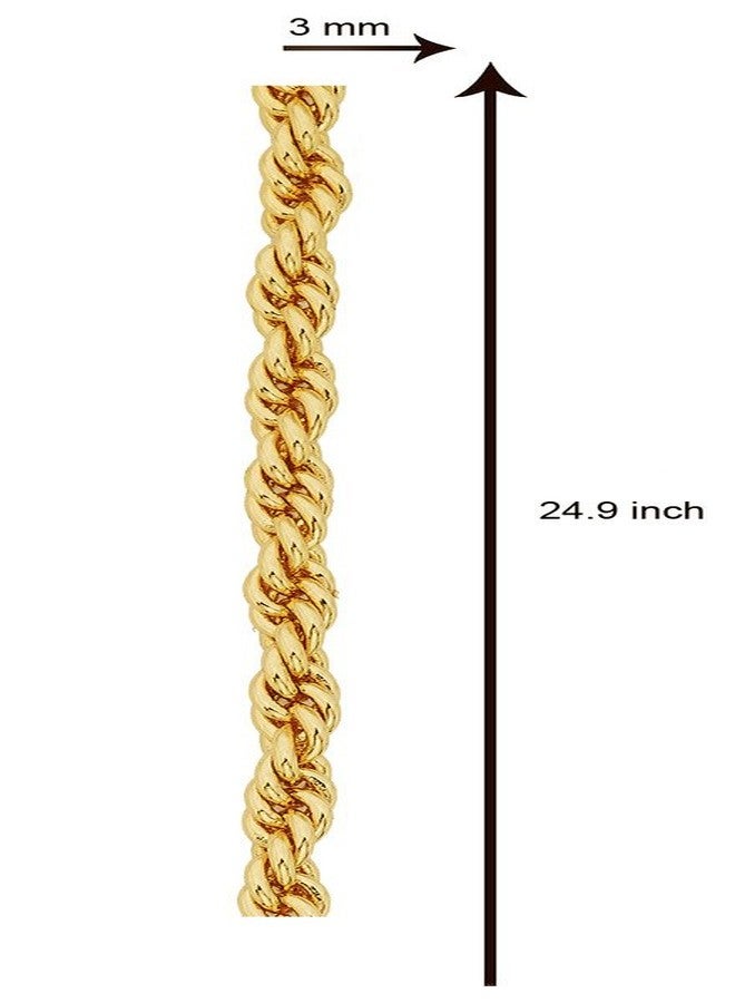 ZIVOM® Rope 22K Gold Plated 249 In Chain For Unisex Gift - Image 3