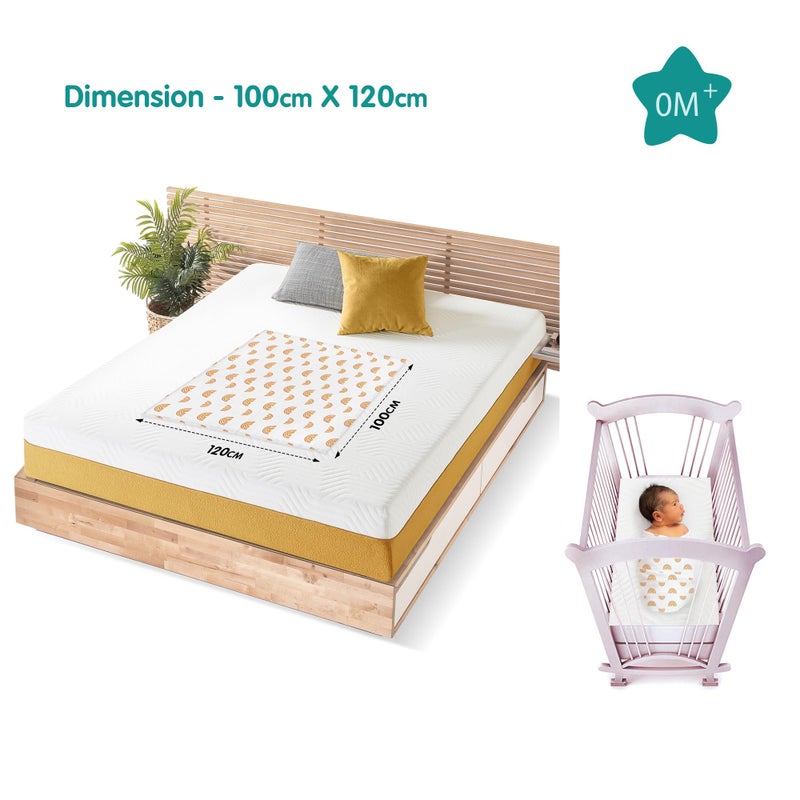 1ST STEP 100% Cotton Muslin Baby Swaddle Set, Pack of 3, Size-120cm x 100cm (47"x39"), (Orange) - Image 3