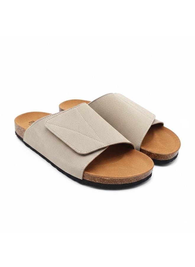 شبشب رجالي طبي مريح بشريط عريض قابل للتعديل نعل بصمه رابر داعم لقوس القدم وخفيف الوزن مثالي للاستخدام اليومي والصيف - Image 1