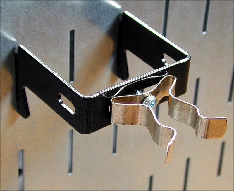 Wall Control 2in x 2in C-Bracket Slotted Metal Pegboard Hook Pegboard and Slotted Tool Board – Black - Image 4