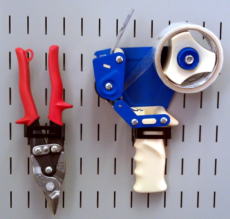 Wall Control 2in x 2in C-Bracket Slotted Metal Pegboard Hook Pegboard and Slotted Tool Board – Black - Image 3