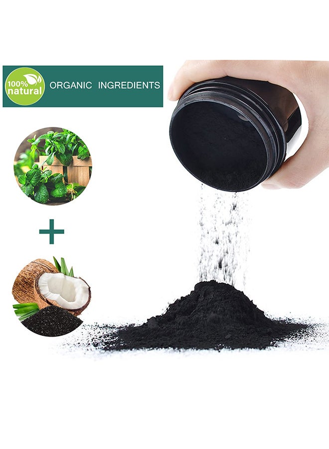 EELHOE Teeth Whitening Charcoal Powder, Natural Activated Charcoal Teeth Whitener Powder with Bamboo Brush Oral Care Set (1.05 oz) - Image 2