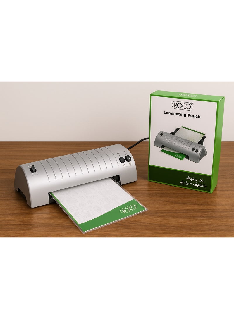 ROCO A4 Thermal Laminating Pouch – 50 Sheets Clear Film for Office & School Use - Image 2