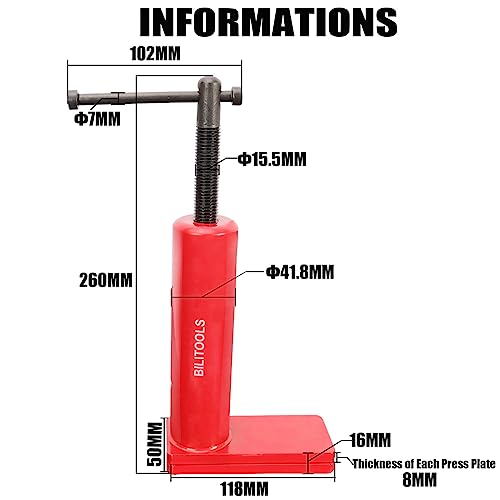 BILITOOLS Dual Multi Piston Brake Caliper Compression Tool, Heavy Duty Brake Pad Spreader Caliper Compressor Spreader Press Tool for 1 2 4 6 Piston - Image 3
