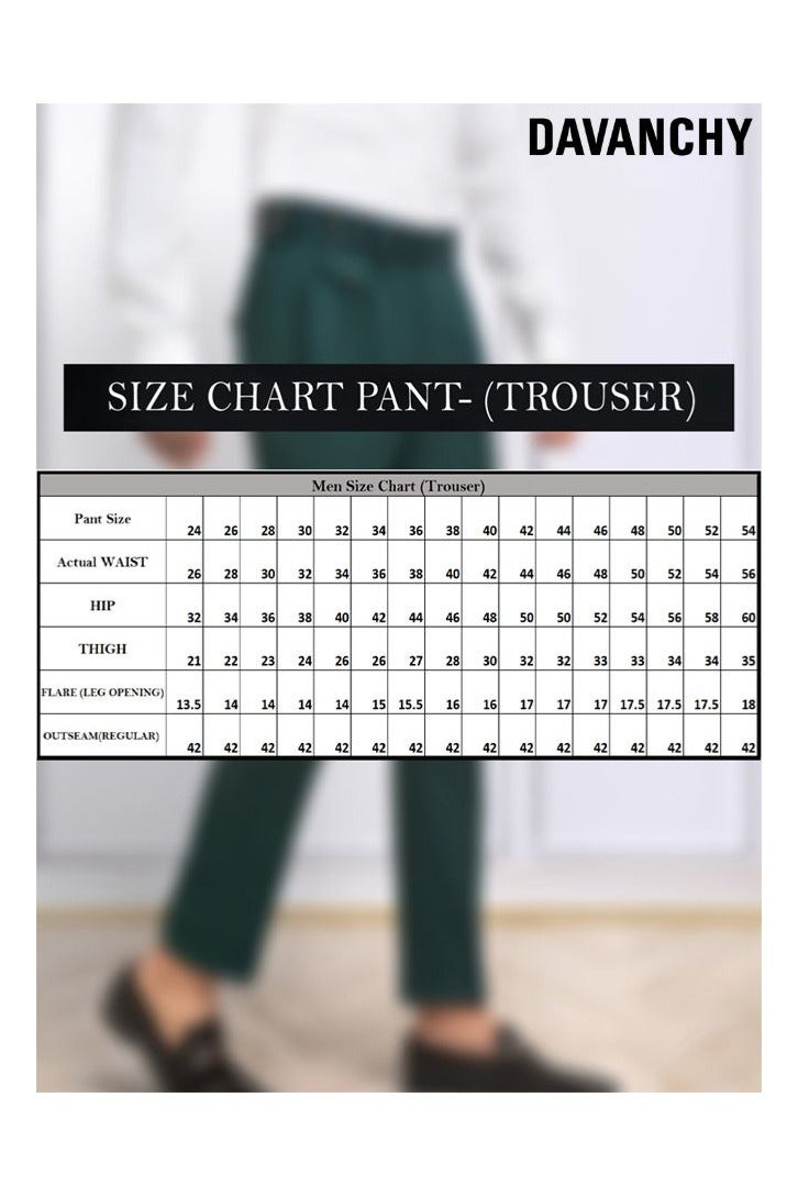 DAVANCHY Men's Brown Formal Pants Classic Solid Trousers Business Casual Pants Stylish & Comfortable Pant Perfect Gift for Him  - Image 2