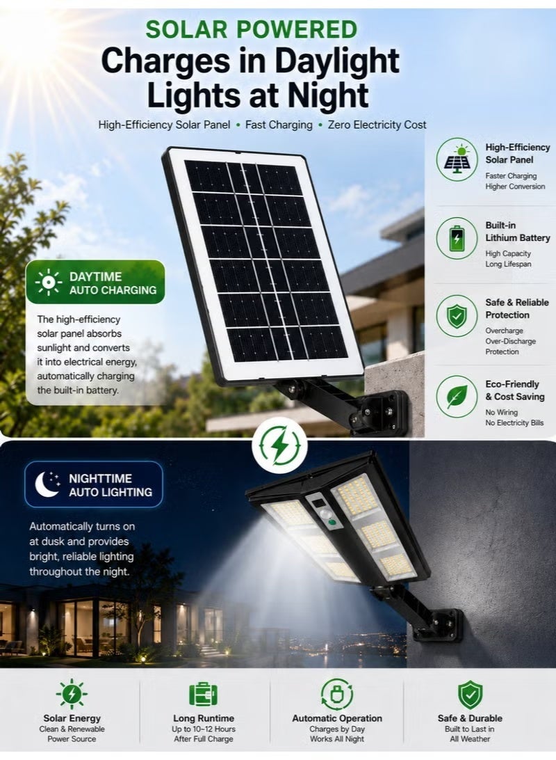 ELTRAZONE Solar LED Street Light with PIR Motion Sensor, Remote Control, IP65 Waterproof Outdoor Security Light - Image 5