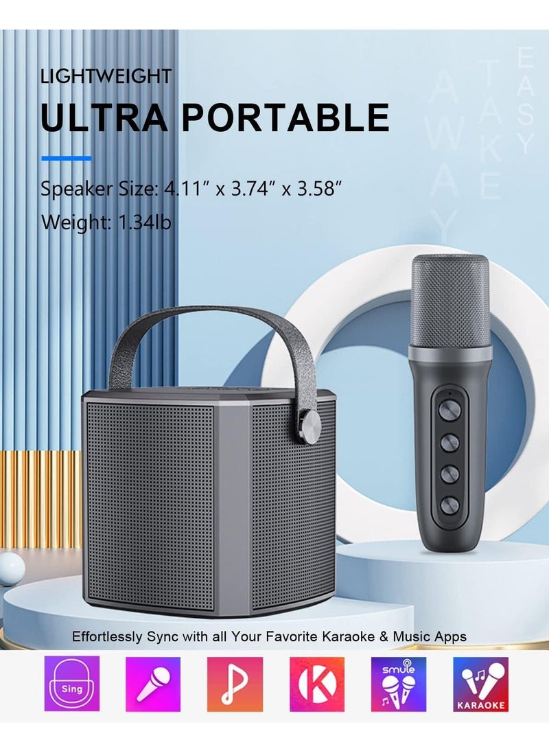 ELTRAZONE YS-102 Bluetooth Speaker – Portable Small Family KTV Outdoor Karaoke Microphone, Professional Children's Singing Speaker – High-Quality Sound, Wireless, Compact Design, Ideal for Parties & Outdoor Fun (Black) - Image 5