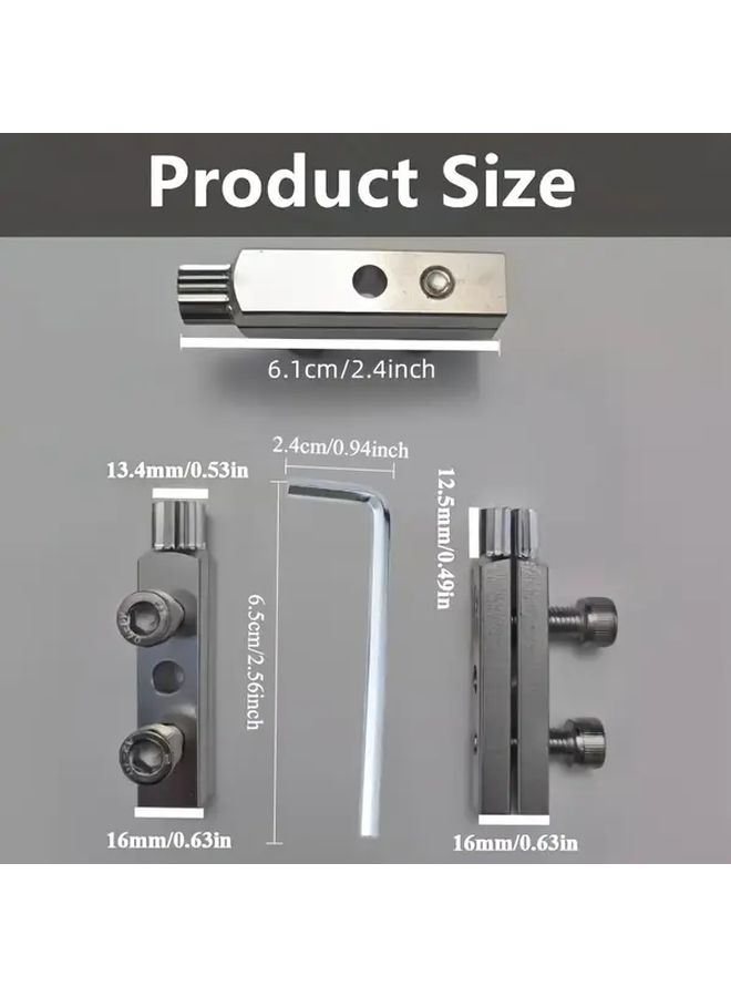 6 Piece Adjustable Angle Faucet Valve Removal Tool Set Steel Pipe Screw Extractor - Image 5