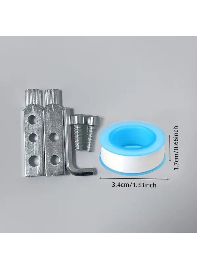 6 Piece Adjustable Angle Faucet Valve Removal Tool Set Steel Pipe Screw Extractor - Image 3