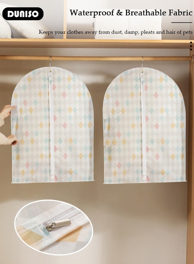DUNISO 10 Pack Garment Bags for Hanging Clothes with Full Zipper, Dust Proof Hanging Clothes Storage Bag Travel Hanging Garment Bags for Closet Storage, Suit Bags for Closet Storage and Travel 60*80cm  - Image 3