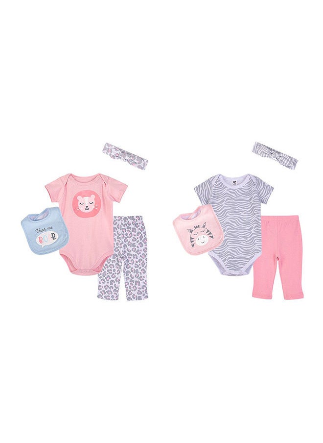 hudson baby Clothing Gift Set 8 Piece Girl Safari  - Image 1