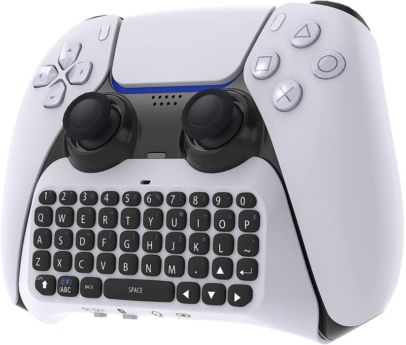 Mini Wireless Chatpad: Ergonomic Design Built-In Speaker Bluetooth Gamepad Keyboard for PS5 Gaming Voice Chat Messaging - Image 1