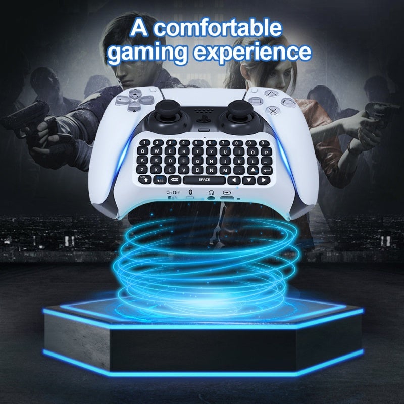 Mini Wireless Chatpad: Ergonomic Design Built-In Speaker Bluetooth Gamepad Keyboard for PS5 Gaming Voice Chat Messaging - Image 2