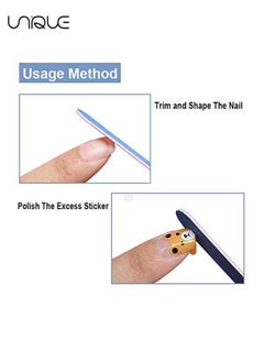 Unique 50 Pcs Emery Boards for Nails,Nail Files for Nature Nails Small Disposable Double Sided Colorful Nail File Bulk for Home Salon Travel Size Mini Manicure Kit for Men Women Kids Wood Emory Pink/Blue  - Image 5