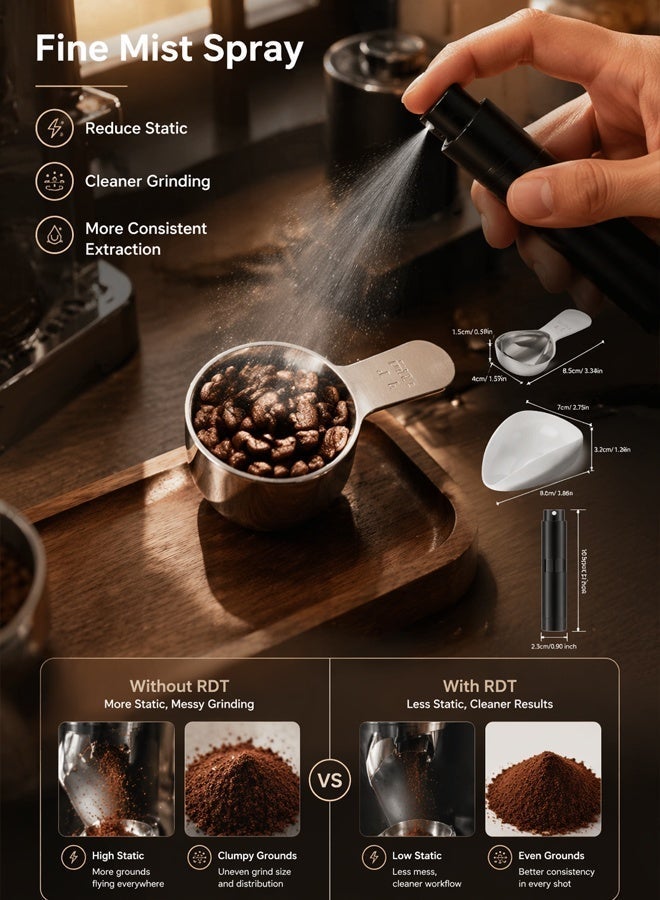 Black Three - piece Coffee Bean Display Plate Set with Sprayer and Spoon, Suitable for Multiple Scenes - Image 5