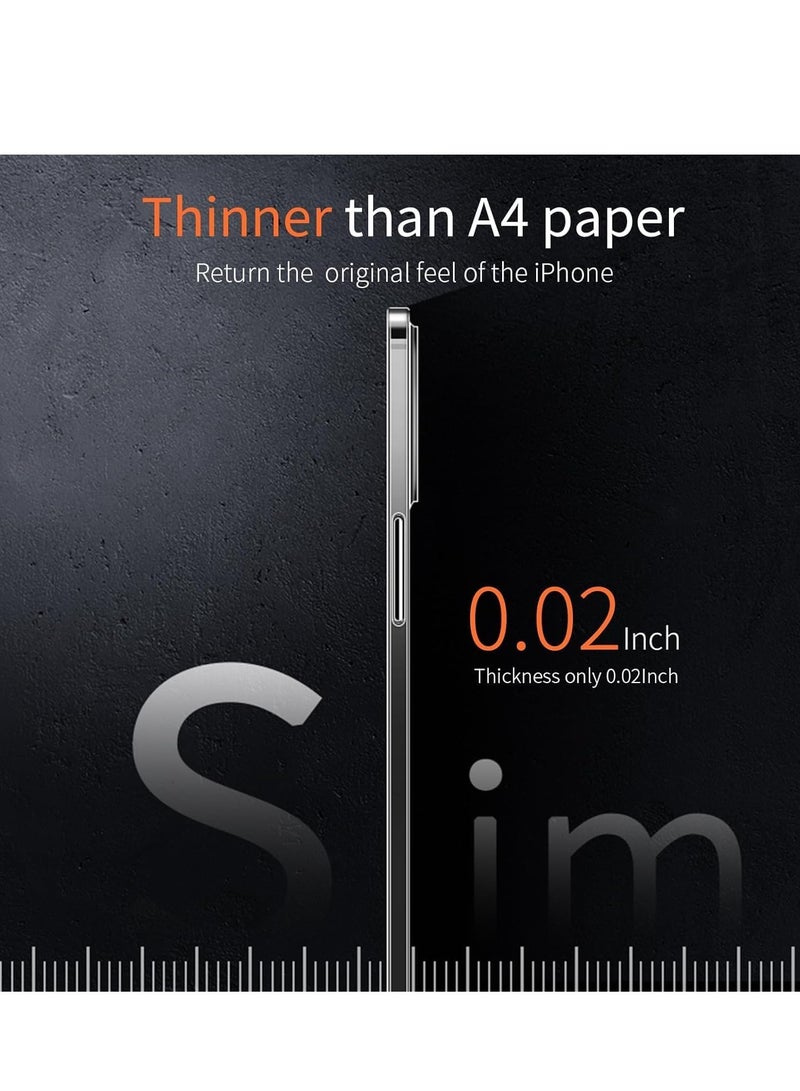 Case Compatible with iPhone 15 Pro Max Slim Case,0.2mm Fit [Paper-Thin]Lightweight Case Translucent Matte Finish PP Back Protection[Anti-Fingerprints&Yellowing] (Clear) - Image 2