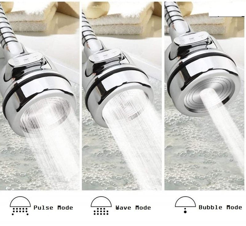 SHIDHMI Tap Extender for Kitchen Sink,360° Rotatable Splash Filter Faucet With 3 Modes,Upto 30% Water Saving,Kitchen Tap Extension,Sink Tap Extension for Kitchen/Bathroom,Silver,Short - Image 4
